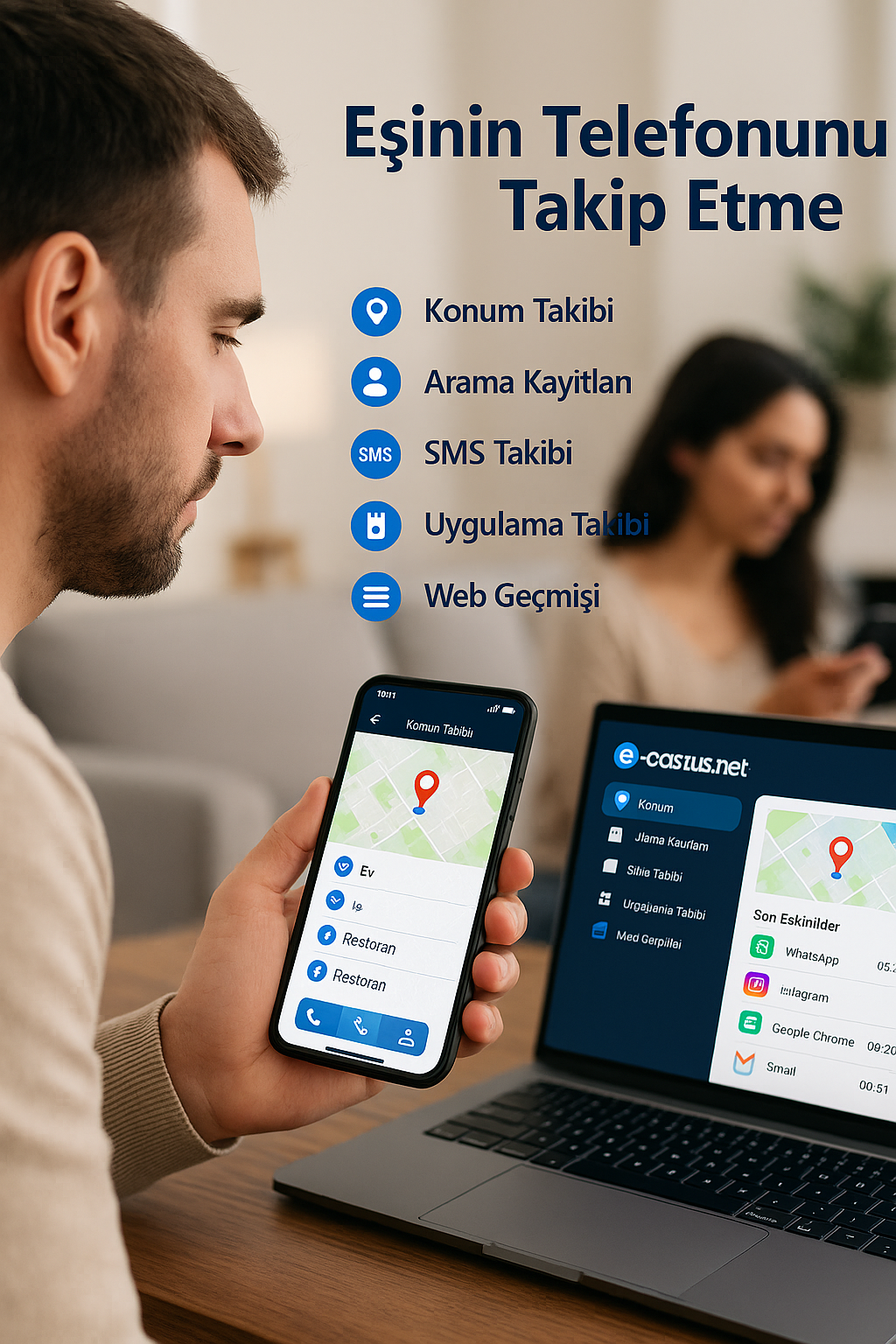 eşinin telefonunu takip etme